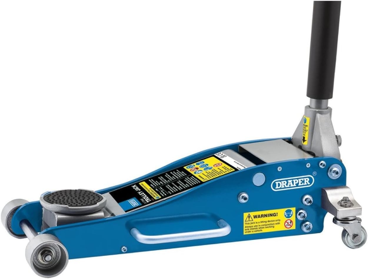 2.5 Ton Aluminium Steel Trolley Jack Quick Lift 102–465mm Low Profile Heavy Duty