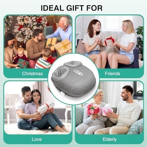 Foot Massager with Heat & Deep Kneading, Adjustable Intensity for Pain Relief