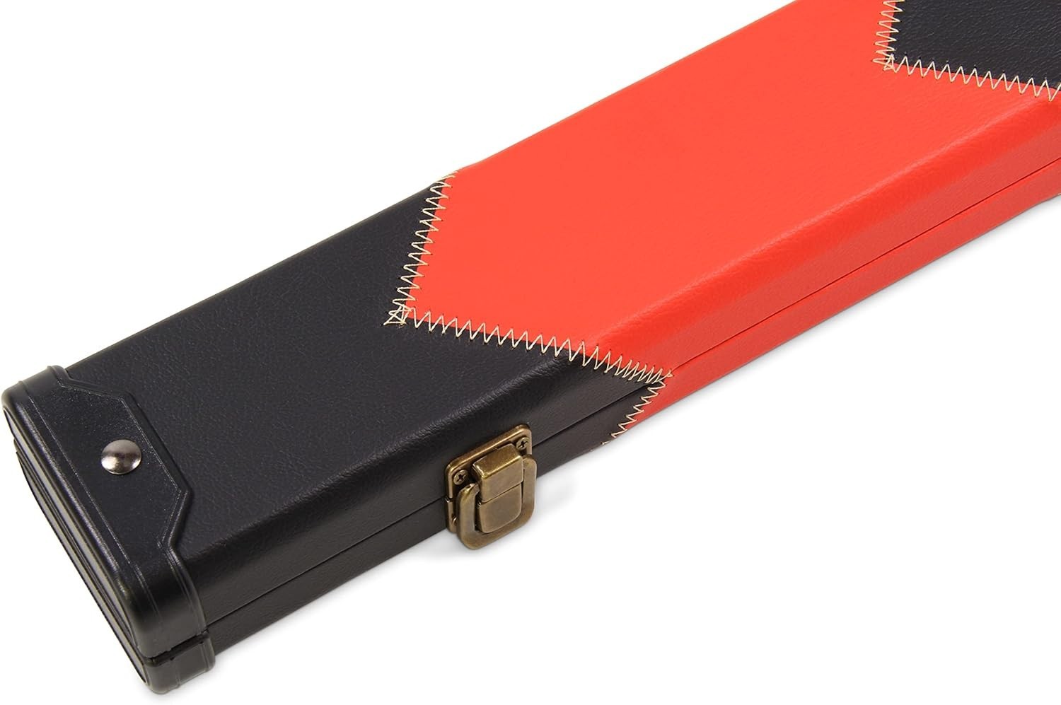 Hard Snooker Pool Cue Case 2 Piece Centre Joint Red PVC