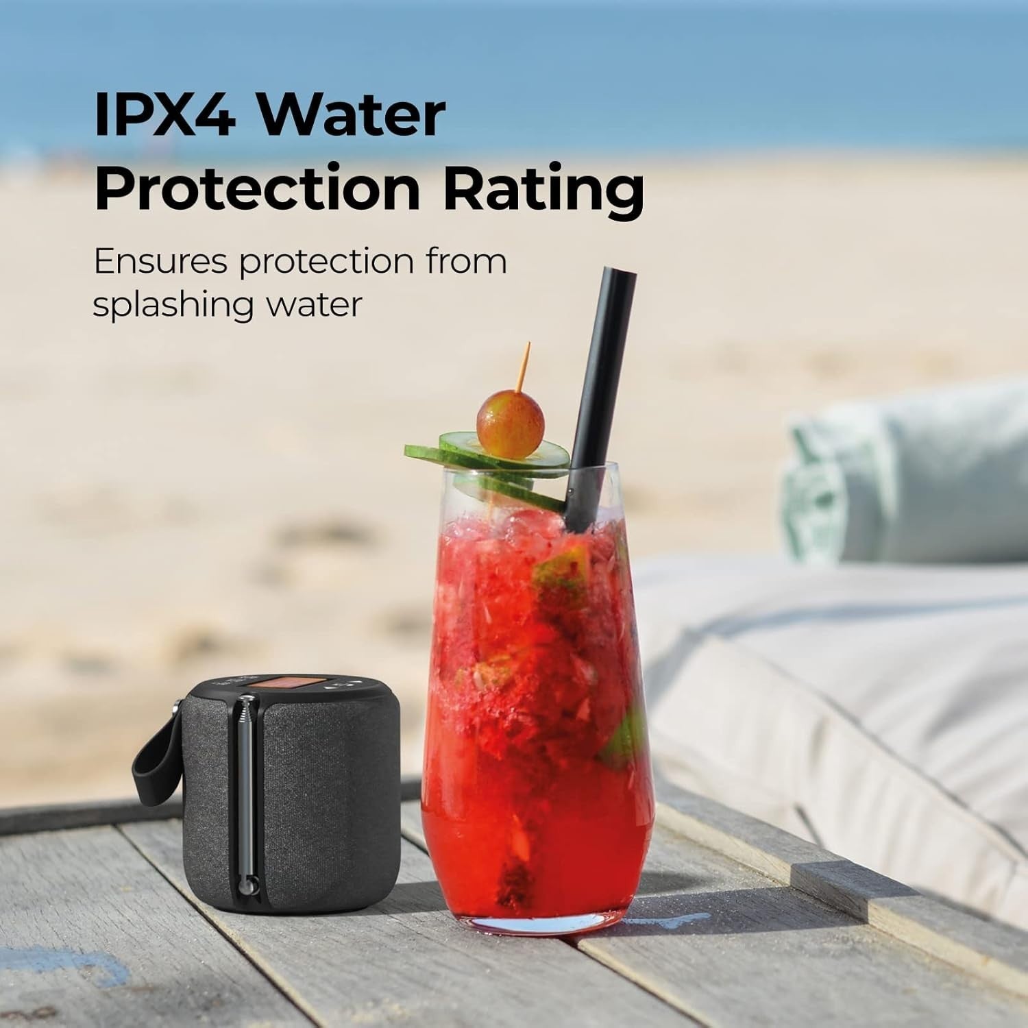 Portable DAB/DAB+ FM Radio Bluetooth 5W Speaker IPX4 Splashproof