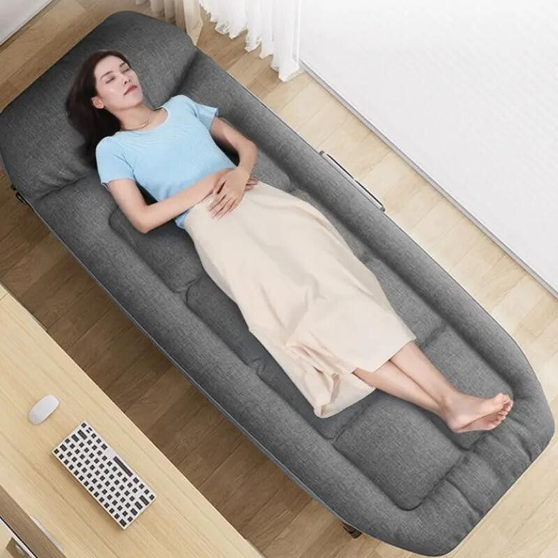 Foldable Sofa Bed Single Extra Large Lounge Camping Guest Bed With Pillow Grey