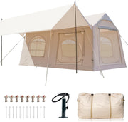 Inflatable Camping Tent 4 Season Waterproof Oxford Glamping