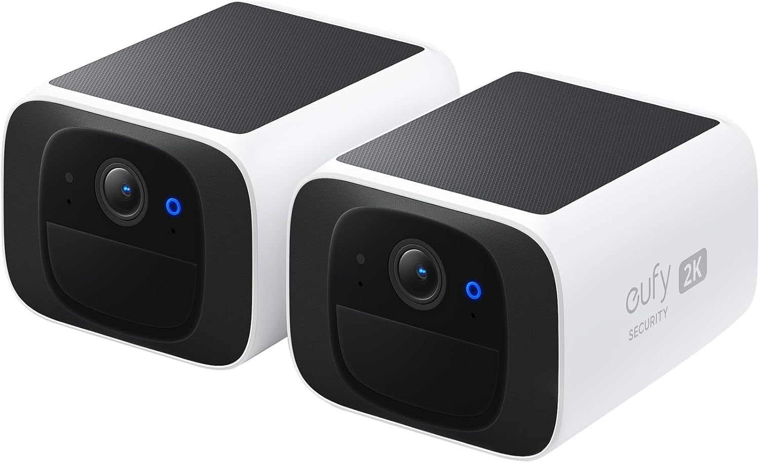2 Pack Solar Security Cameras Outdoor Wireless 2K No Monthly Fee