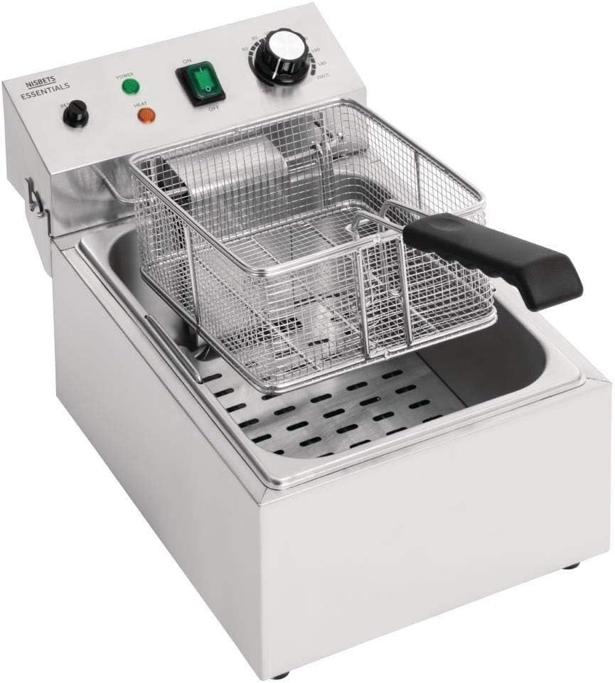 5L Electric Deep Fryer Stainless Steel 3kW Commercial Dial Control