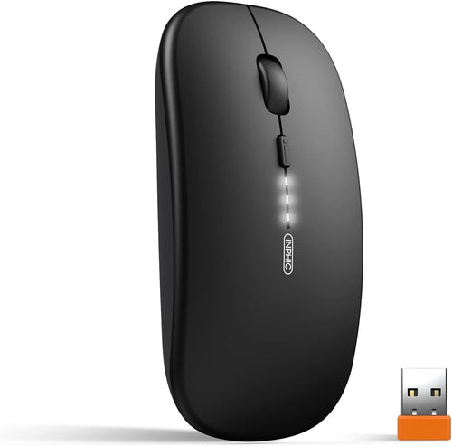 Slim Rechargeable Wireless Mouse Silent Click 2.4G USB Portable Laptop PC