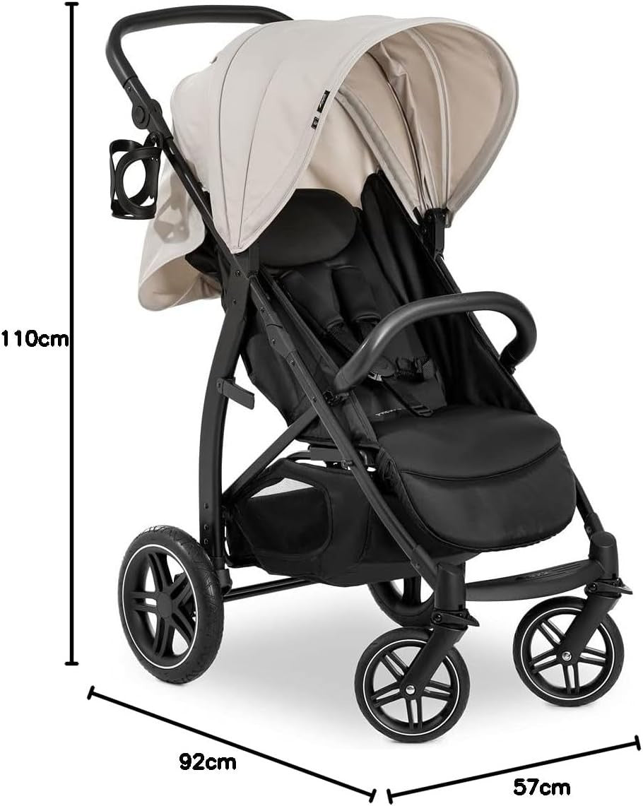 All Terrain Baby Pushchair Rubber Wheels One Hand Fold Recline 22kg