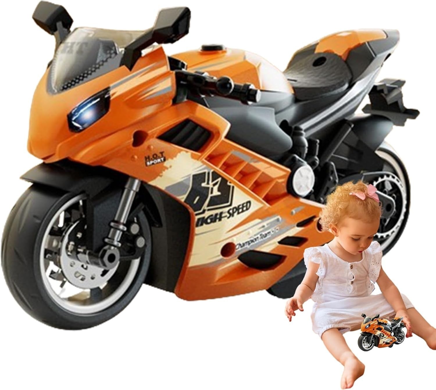 Electric Motorcycle Model Kit Toy | Realistic Lights & Sound | DIY Bike Build