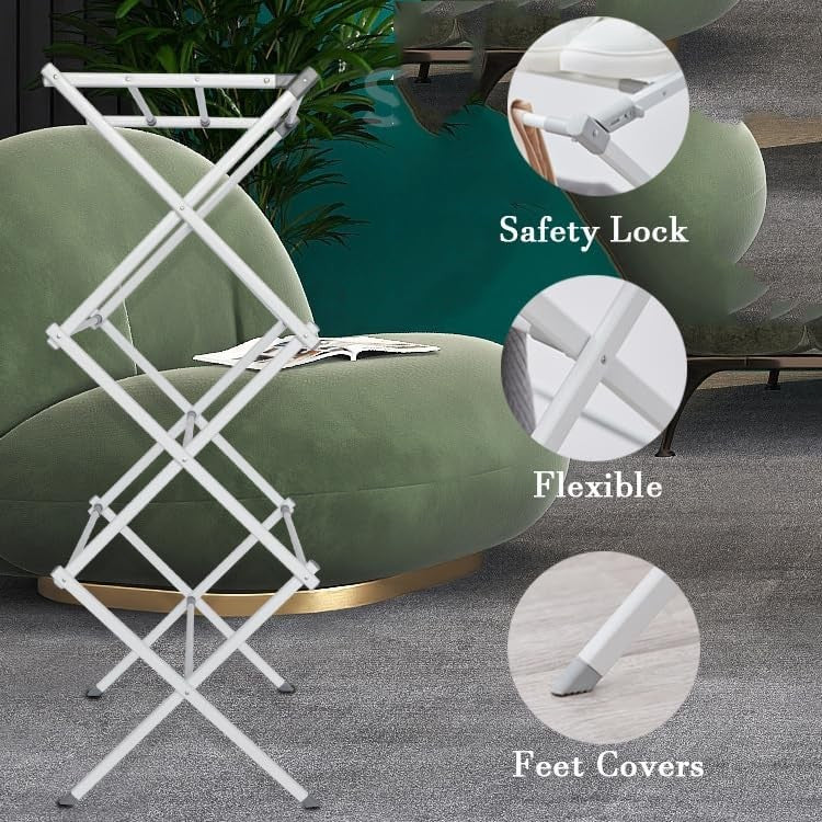 3 Tier Clothes Airer Folding Laundry Drying Rack Heavy Space Saving