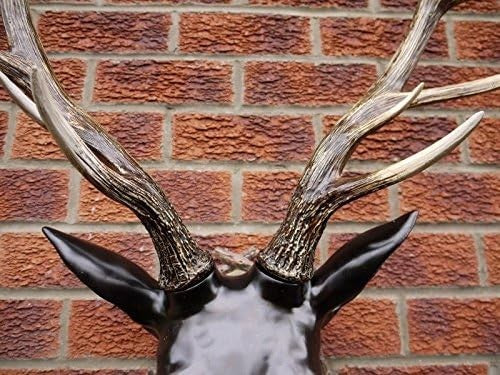 Large Antique Stag Head Wall Art 100cm Resin Mount