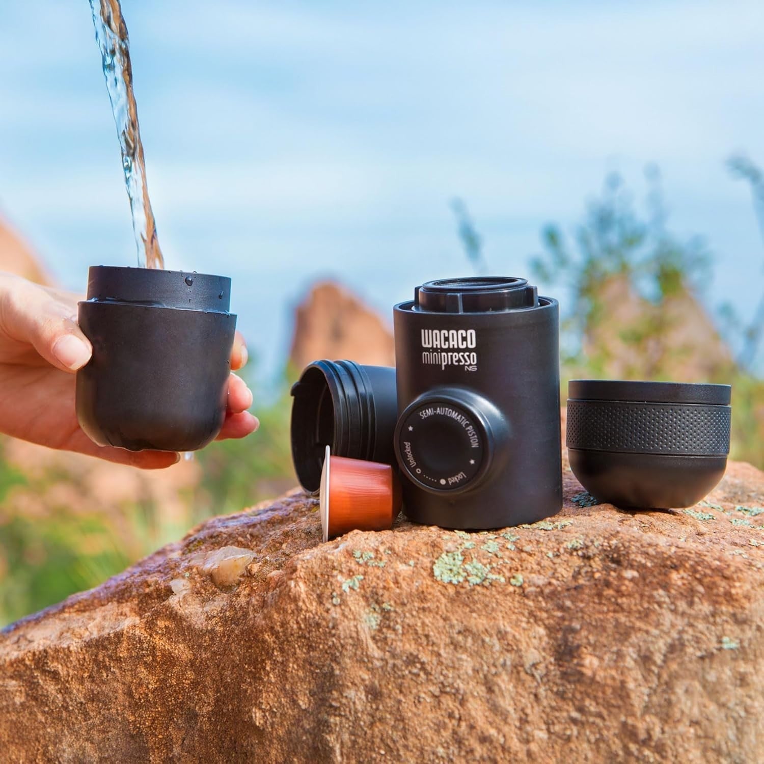 Portable Espresso Maker | Manual Hand-Pump | Travel Coffee Machine | Compatible