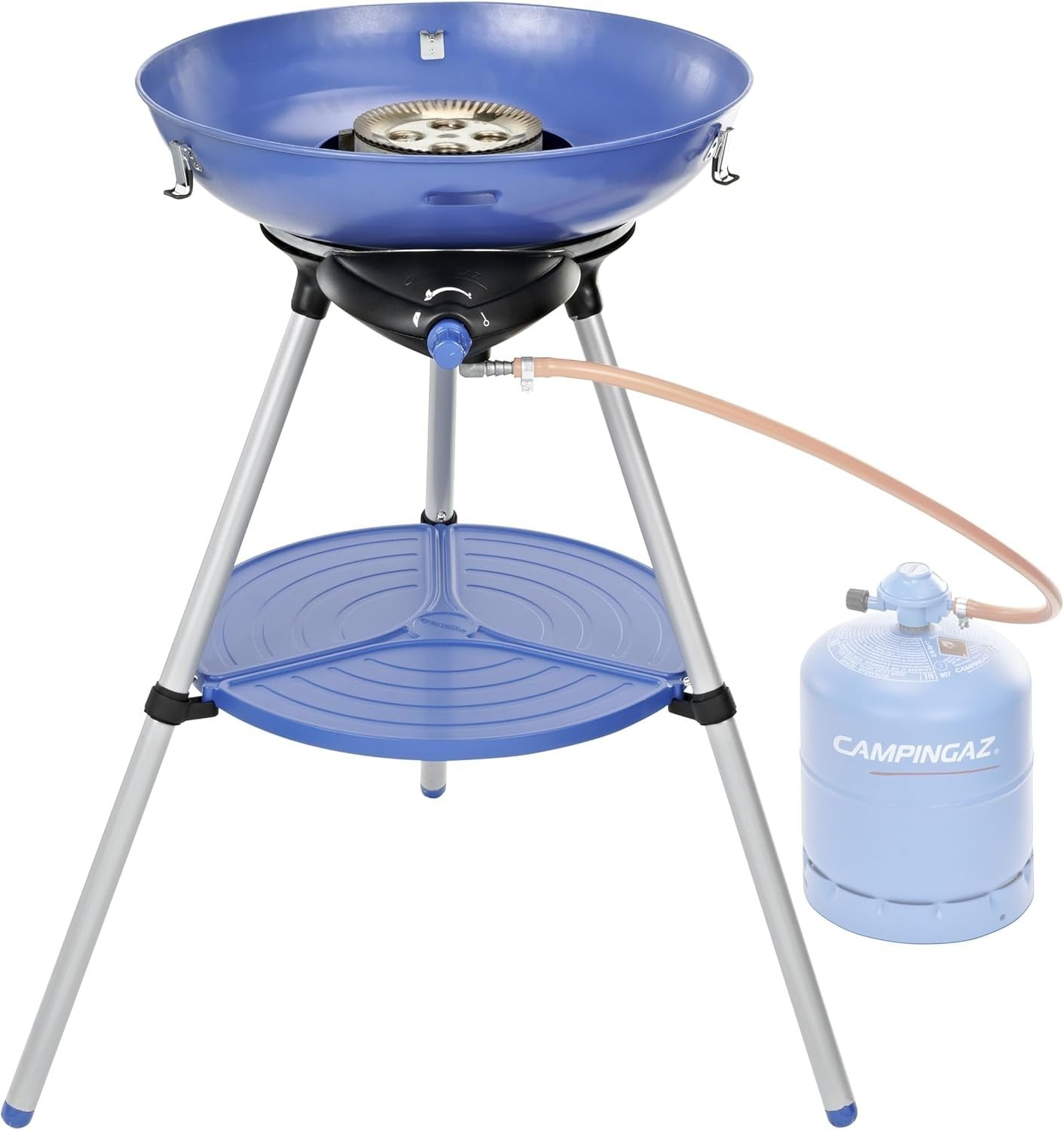 Portable Gas Party Grill 600 Outdoor Camping BBQ Stove Cooker Multi-Use Blue