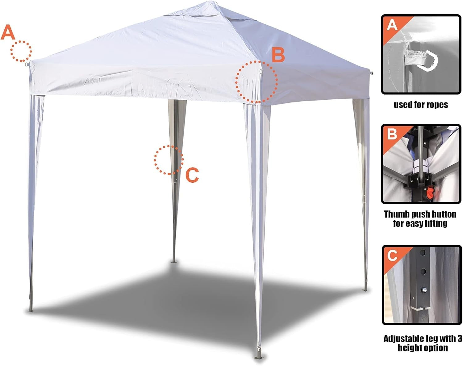3x3M Pop Up Gazebo Heavy Duty Waterproof Outdoor Party Tent White