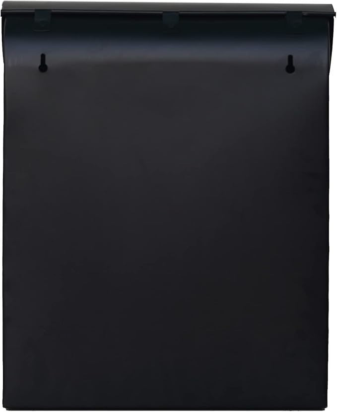 Wall Mounted Black Post Box Iron Mailbox Weatherproof Lockable Durable