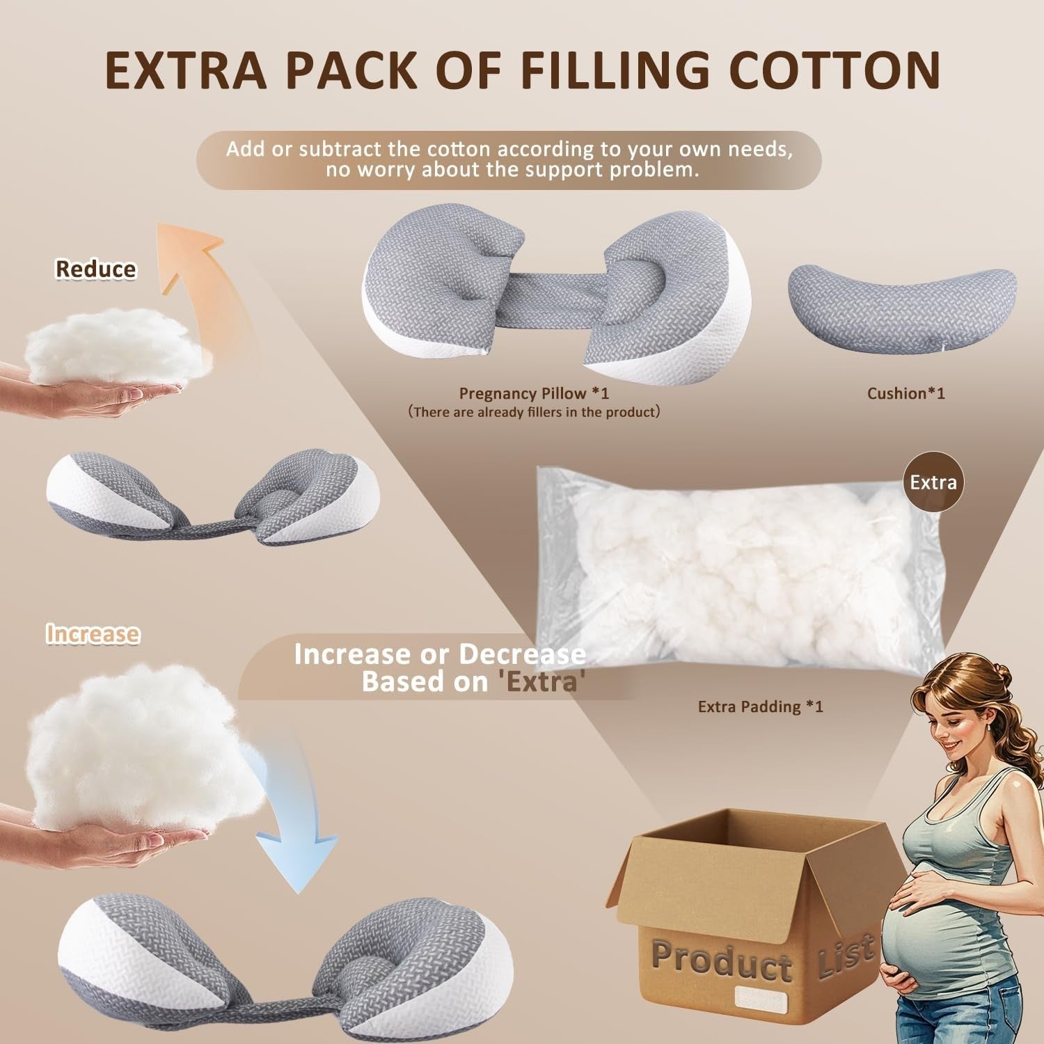 Portable Pregnancy Pillow Belly Support Maternity Sleep Cushion Breathable