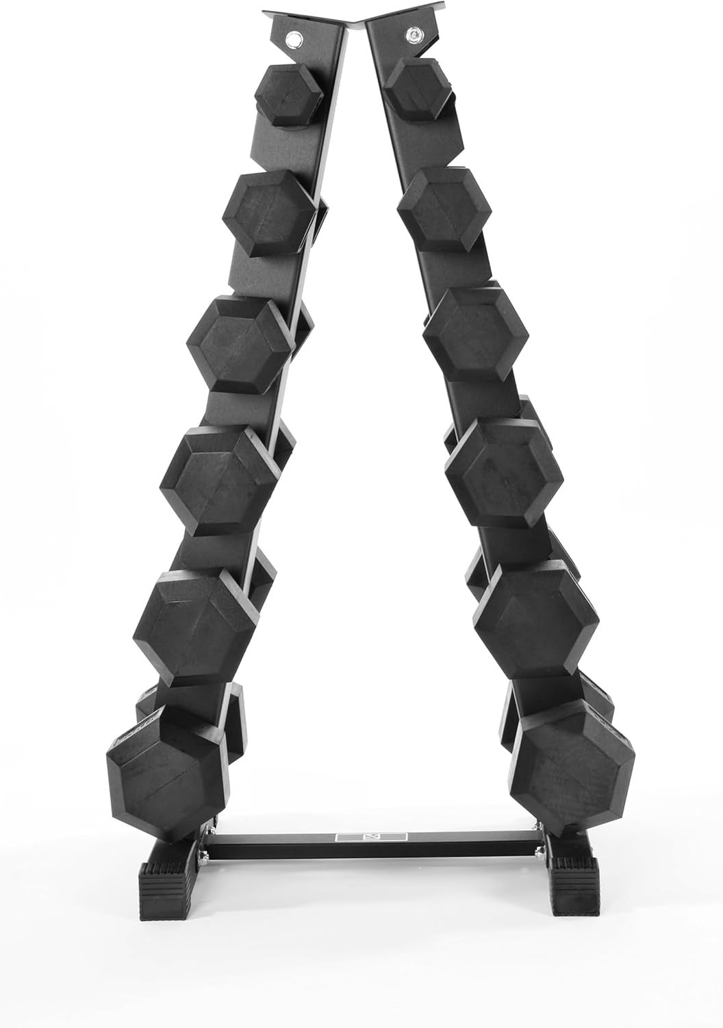 Hex Dumbbells Set 2.5–15kg with A Frame Rack Rubber Coated Gym Weights