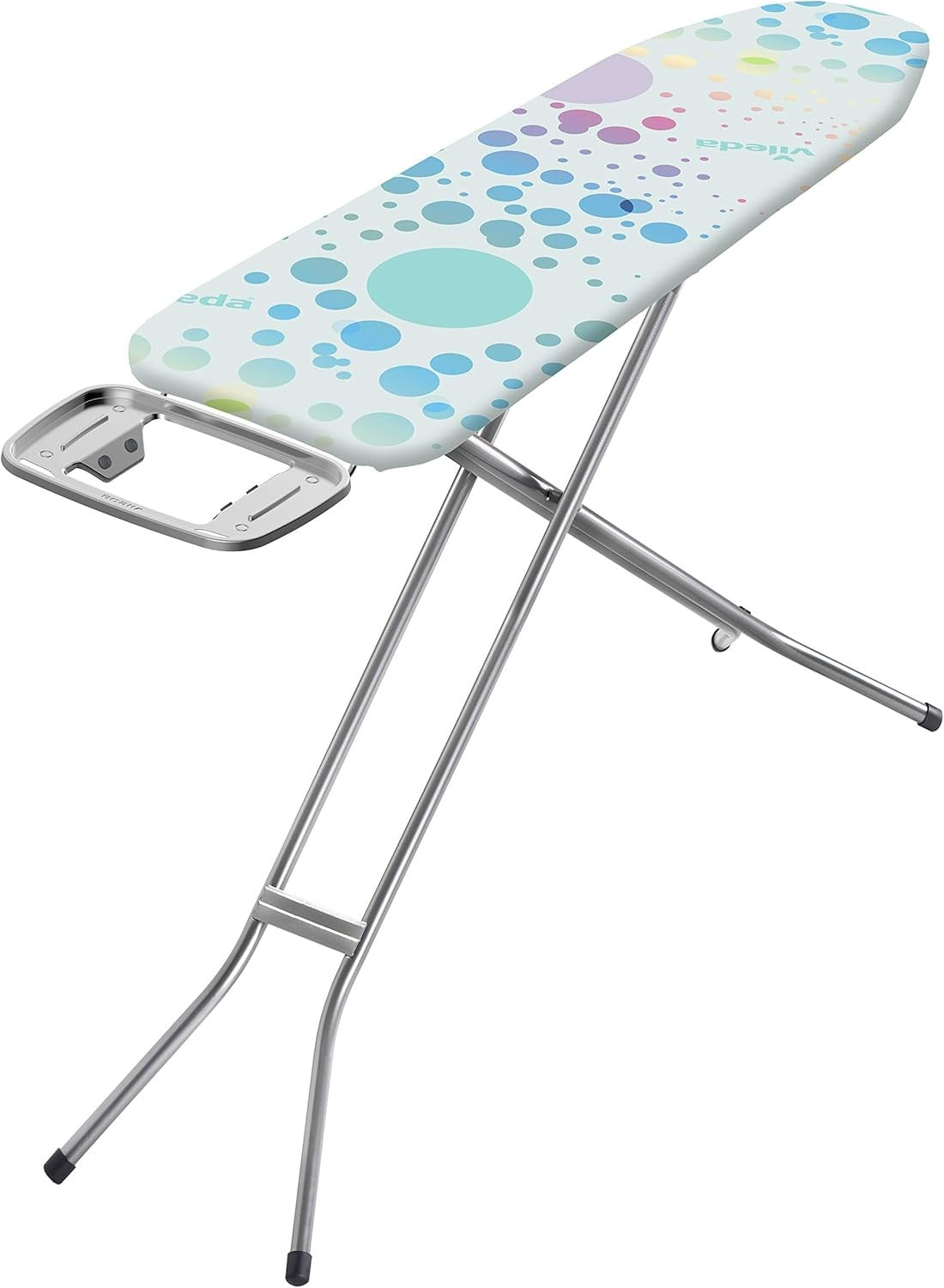 Adjustable Ironing Board with Hanger Hooks Compact 114x33cm Blue Non Slip