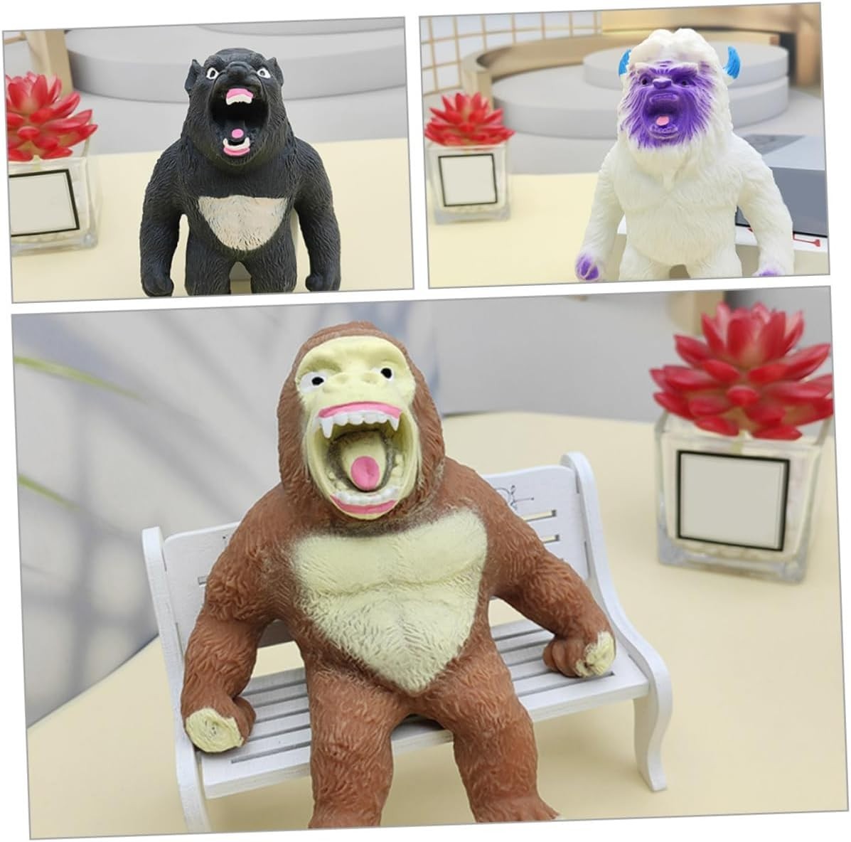 3PCS Cartoon Squeeze Fidget Toys Stress Relief Sensory Squishy