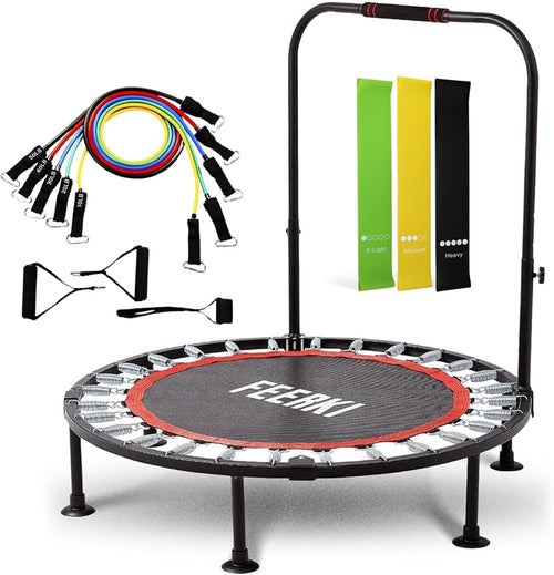 Foldable Fitness Rebounder Trampoline Silent Bungee 181kg Indoor