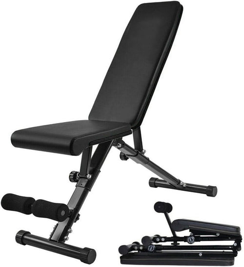 Compact Adjustable Workout Bench 7-Position Foldable Home Strength Trainer