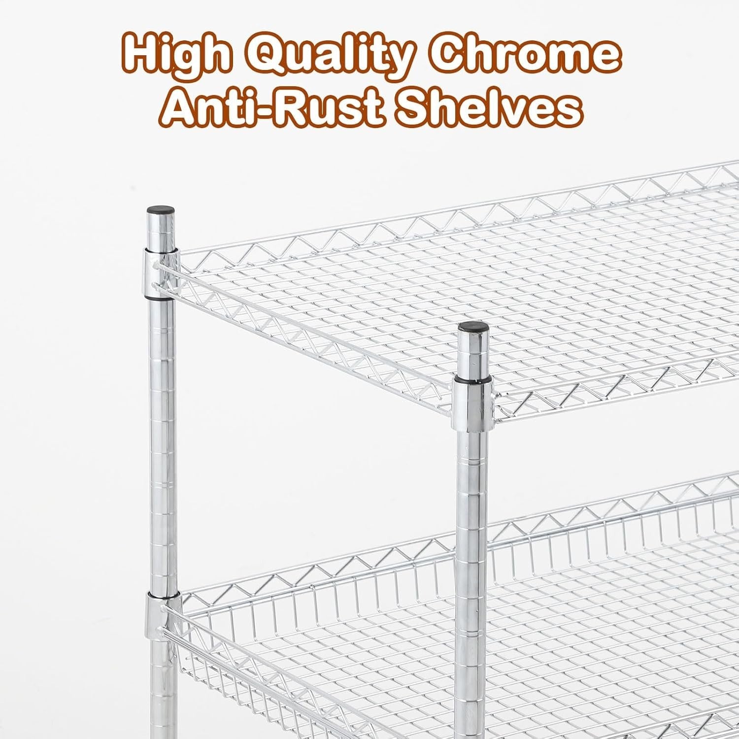 3 Tier Heavy Duty Utility Cart Rolling Metal Storage Trolley Silver