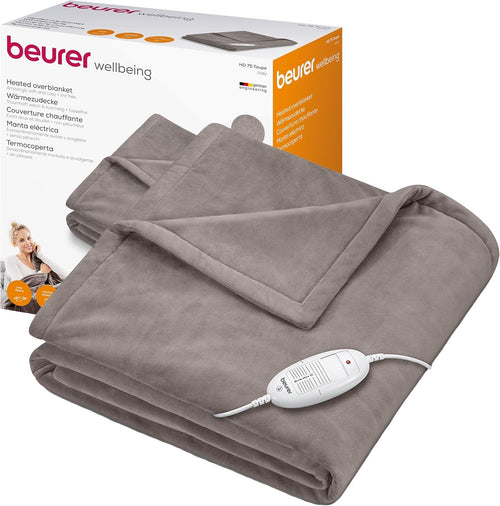 Electric Heated Throw Blanket 6 Heat Settings Auto Shut Off Soft Fleece  Descrip