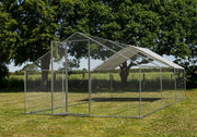 Ultimate Walk In Chicken Run Galvanised Steel Enclosure Small Gap Door 3x14m