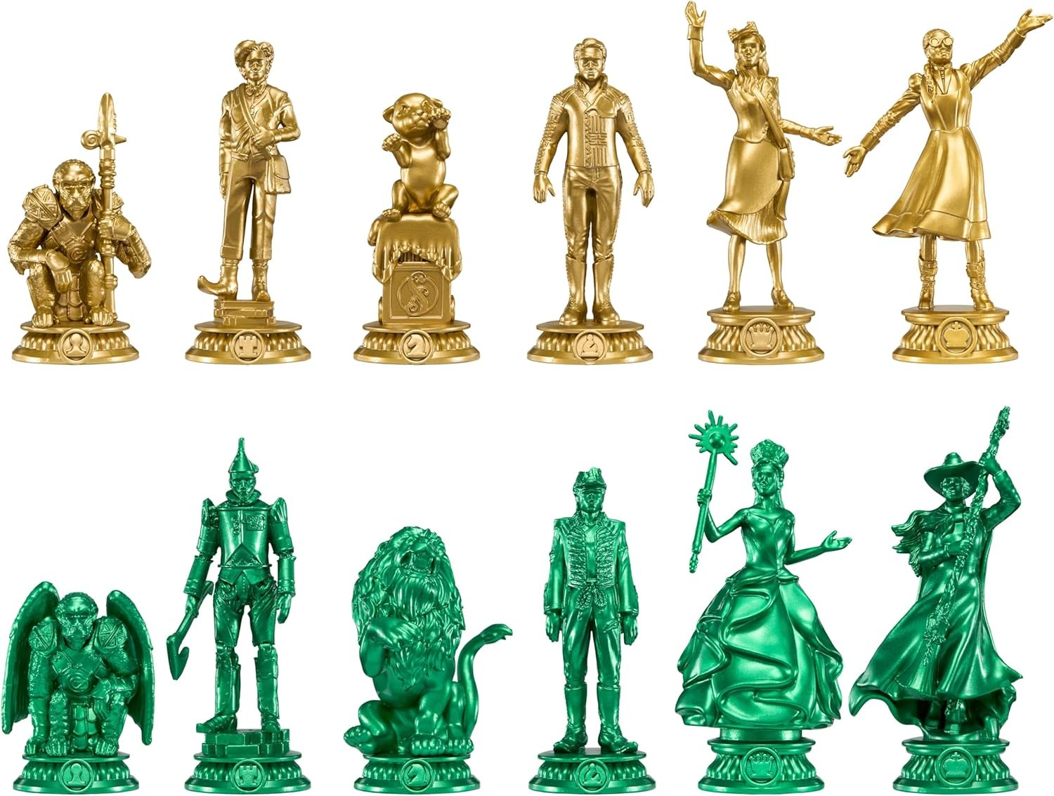 Luxury Wicked Chess Set Emerald & Gold Pieces – Display Board | Collector Gift