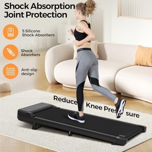 Chiidou Under Desk Walking Pad Treadmill 0.6-4 mph Incline LED