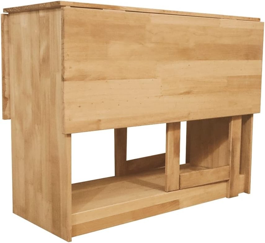 Foldable Dining Table with 4 Chairs Space Saving Butterfly Oak Set