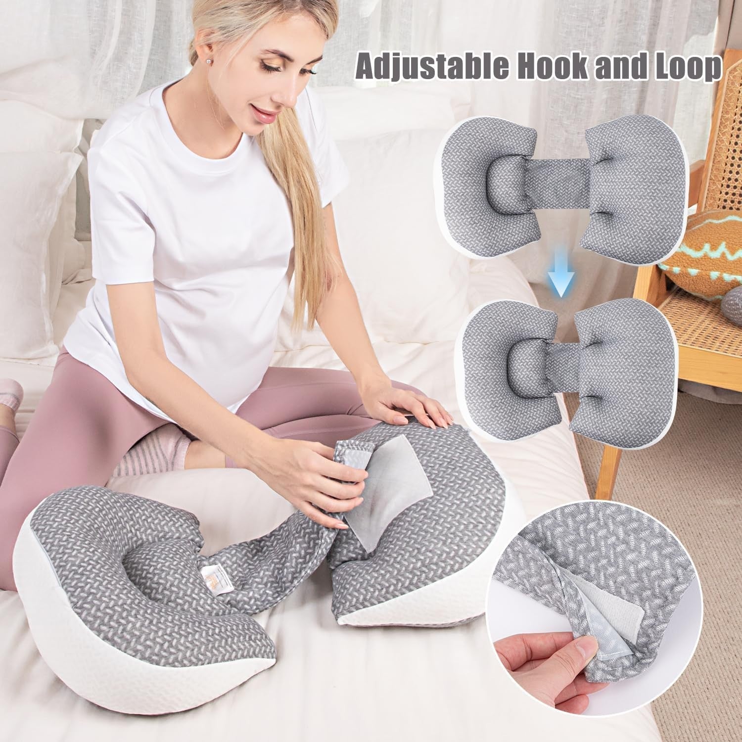 Portable Pregnancy Pillow Belly Support Adjustable Maternity Sleep Cushion