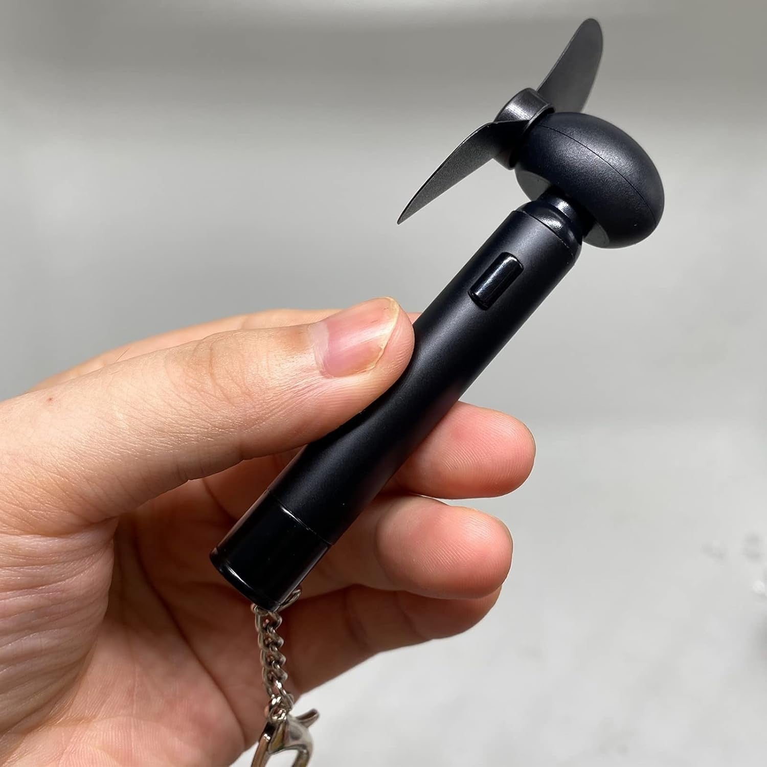 Pocket Size Handheld Fan – Silent Mini Cooling w Replaceable Battery Keyring