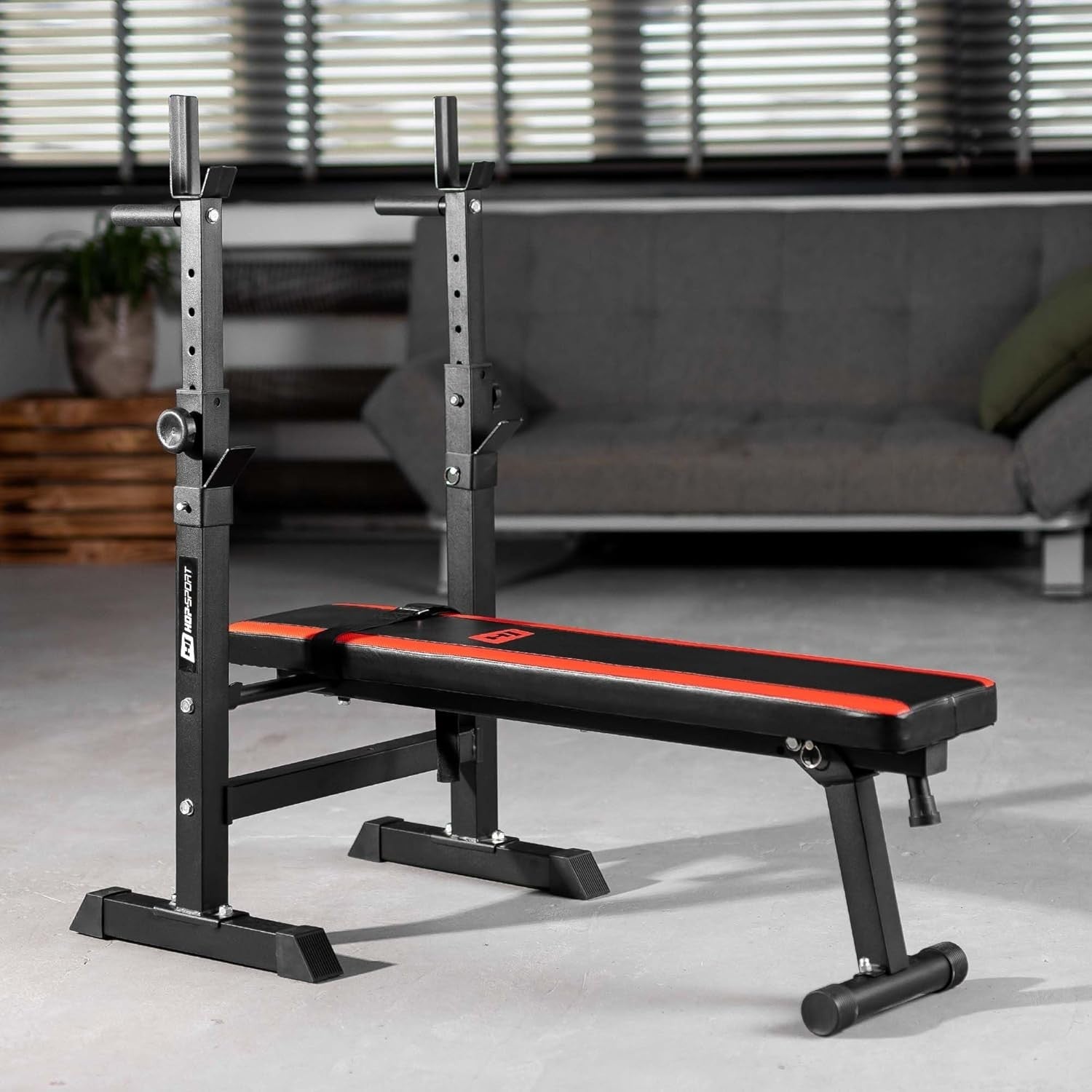 Foldable Weight Bench With Barbell Rack Dip Station 250kg Home Gym