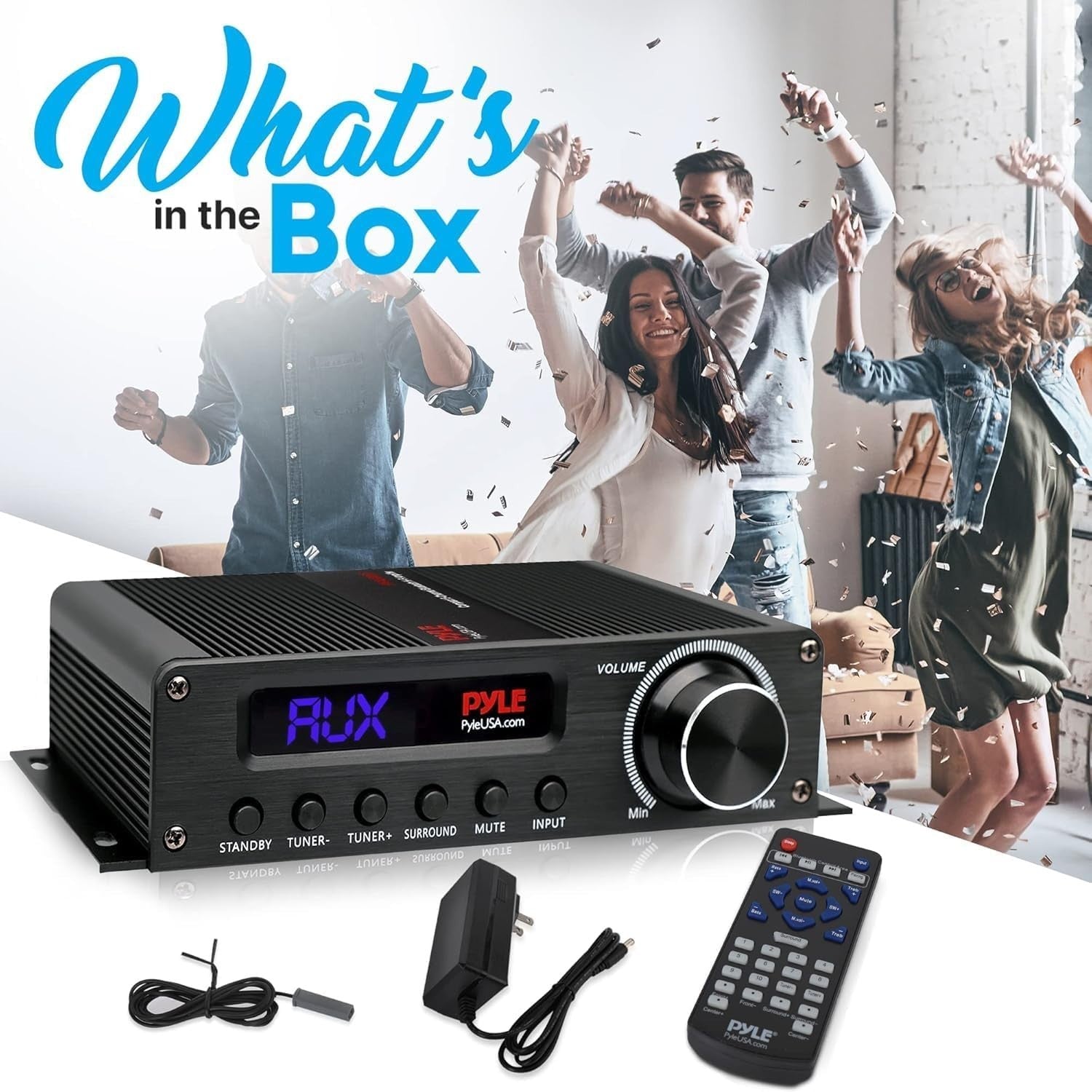 Bluetooth 5.1 Channel Stereo Amplifier Receiver FM AUX HDMI Home Theatre System