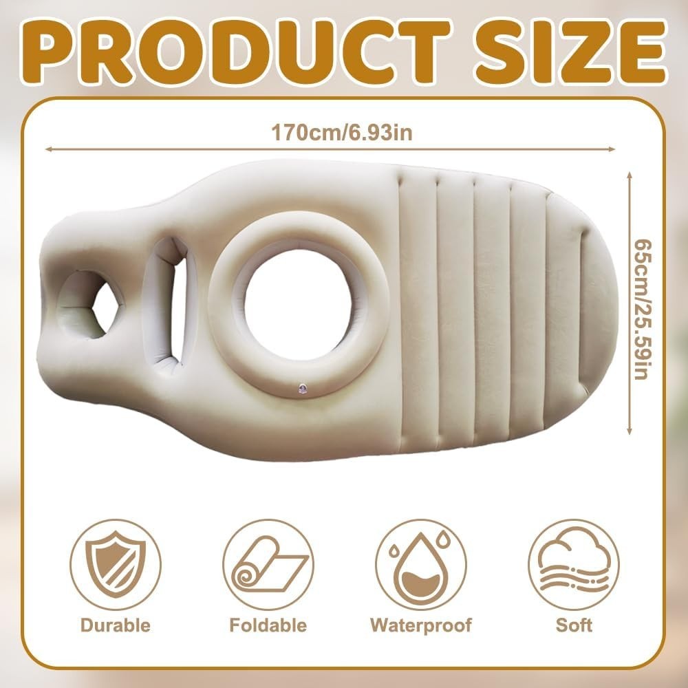 Inflatable Pregnancy Pillow With Pump 32x32 Maternity Belly Support