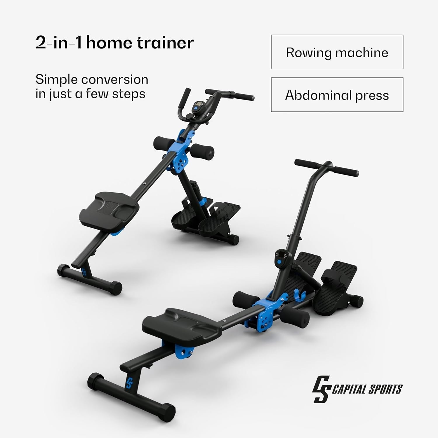 Foldable Magnetic Rowing Machine Quiet 8-Level Resistance LCD Home Rower