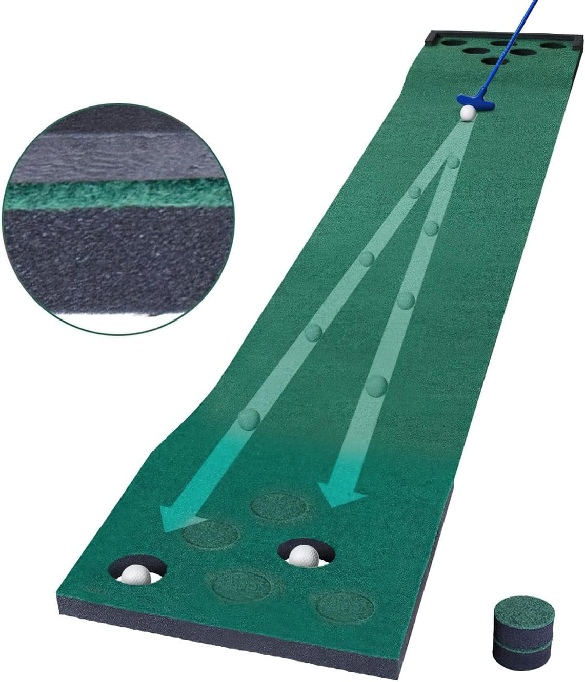 Beer Pong Golf Putting Game 330x50cm Mat Party Backyard Drinking Fun