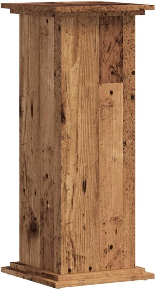 Rustic Brown Wood Plant Stand 80cm Indoor Outdoor Display Table Modern Flower Ho