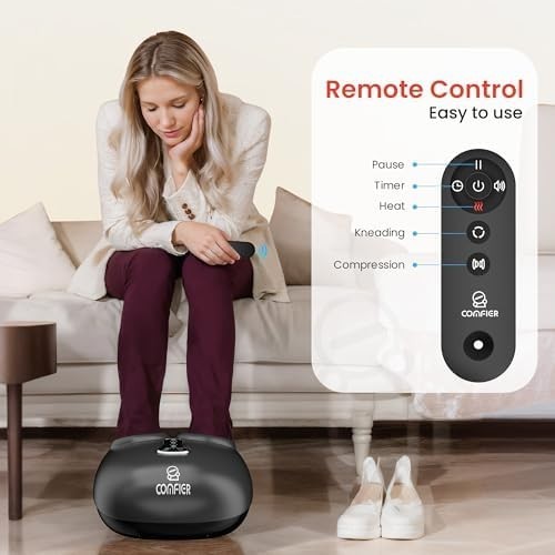 Foot Massager with Heat, Shiatsu, Deep Kneading, Vibration & Compression