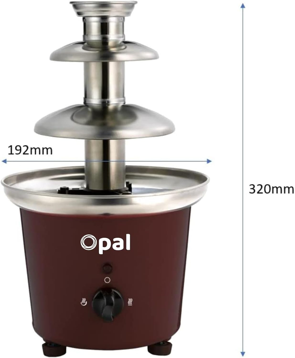 900ml Chocolate Fountain Machine 3 Tier Electric Fondue Stainless