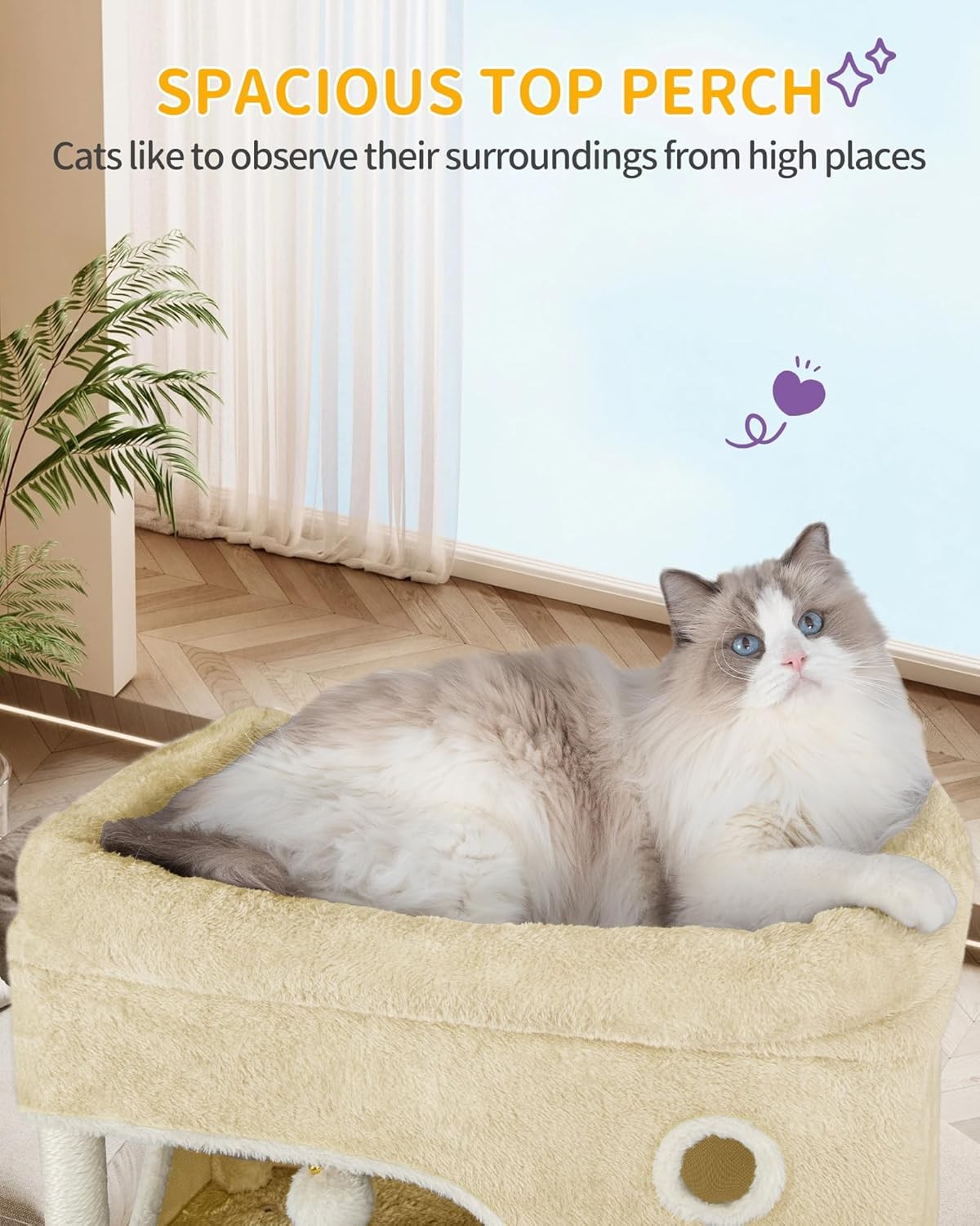 178cm Tall Cat Tree Tower Multi-Level Scratching Posts Condos Large
