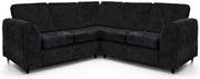Black Chenille 2C2 High Back Corner Sofa 5-Seater Modular L-Shaped Couch