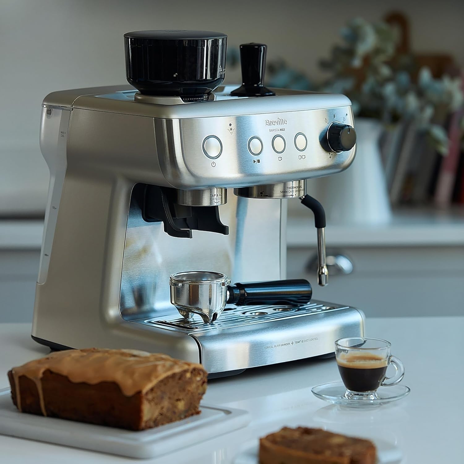 Espresso Coffee Machine | Built-In Bean Grinder | Milk Frother | 2.8L Tank
