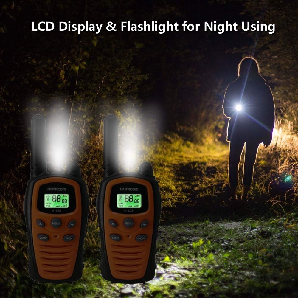 Long Range Walkie Talkies 5KM Two Way Radios + 3in1 Whistle Compass