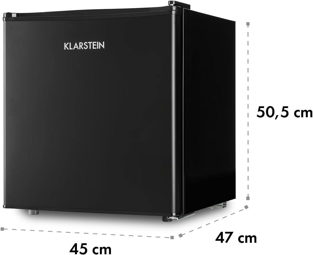 Portable Mini Fridge 46L Neo Black Freezer-On-Top LED Quiet Energy Saving
