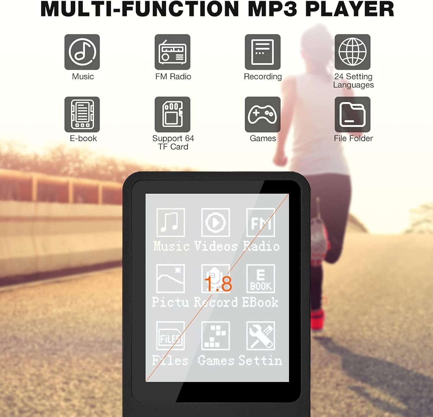8GB MP3 MP4 Music Player Portable HiFi with FM Radio & Voice Record