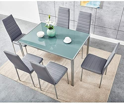 Round Glass Dining Table 90cm Black Tempered Metal Legs Modern