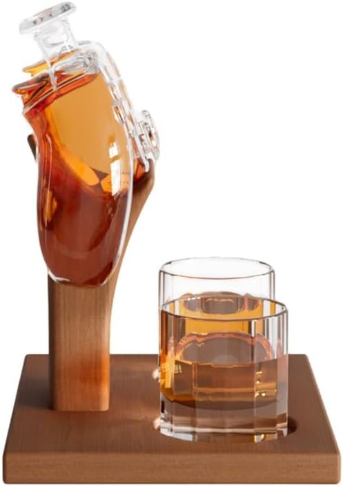 Retro Game Controller Whiskey Decanter Set with Glasses | 750ml Gift for Men