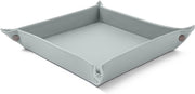 Leather Valet Tray Ice Blue – Desk Organiser for Keys, Coins & Jewellery