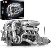 4-Stroke V8 Engine Model Kit – Supercharged STEM Build Set 2170PCS Motorized