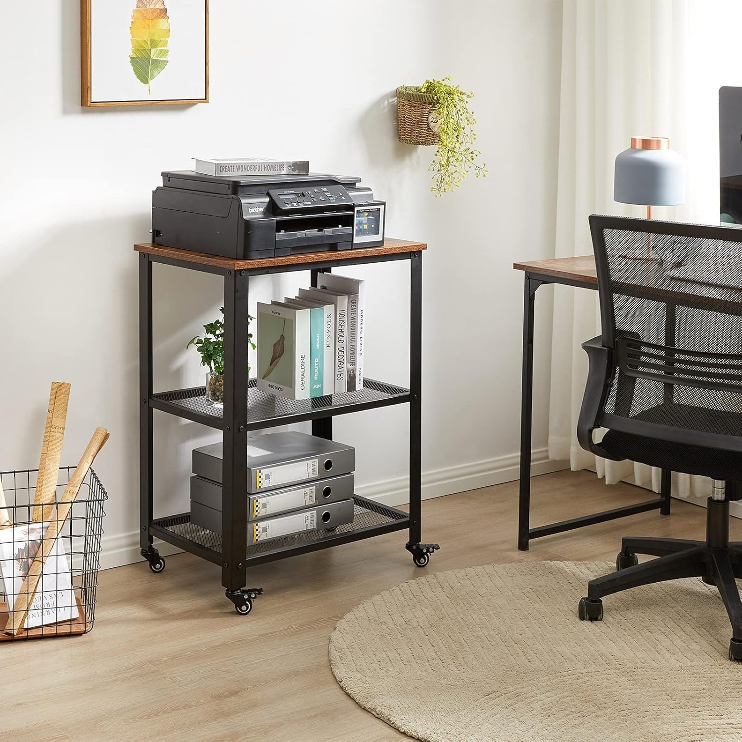 Industrial Serving Cart 3 Tier Rolling Utility Trolley